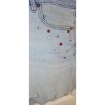 Sonoma Mid-rise Embroidered Flowers Blue Denim Jean Shorts Sz 18 Photo 3
