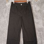 Maeve  Anthropologie Colette Black Ankle High Rise Viscose Linen Blend Size 30 Photo 3