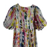 Hemant and Nandita Jorah Multicolor Tie Dye Print V-Neck Puff Sleeve Midi Dress S Photo 11