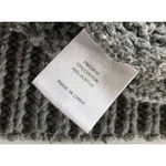 Parker Sweater Womens Medium Gray Chunky Knit Mock Neck Ribbed Photo 6