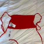 We Wore What Jersey knit cherry red  top Photo 1