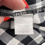 Parker  Size S Printed Dayton Top Embroidered Floral Black White Check Women’s Photo 10