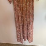 Honeyme  Floral V-Neck Maxi Dress - Pink 100%Rayon Photo 2