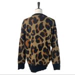 Band of Gypsies Leopard Fuzzy Oversize Crew Neck SweaterWomen's Size XS Photo 3