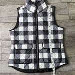 Aspen Quilted Puffer Checkered Vest Black Size L Photo 1