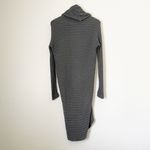 LA Made  Gray Open Waterfall Ribbed Cardigan Wrap XS Photo 3