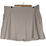 Athleta  Skirt Tan Size 20 Pleated Athletic Skort Golf Tennis Shorts Zip Pockets Photo 0