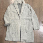 ROBERT KITCHEN Women's Shawl Collar Chunky Cardigan Sweater Beige Grey Size M Gray Size M Photo 0