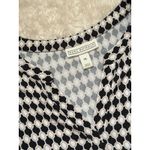 Dana Buchman  XL Short Sleeve Black White Tan Tunic Top Blouse Tee Tshirt Shirt Photo 5