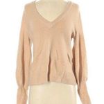 Madewell Blush Pink Balloon Sleeve V Neck Sweater Womens XXS Pullover Fall Photo 0