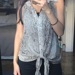 Rory Beca  Betty Python Silk Tie Front Top Photo 1