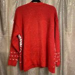 Lane Bryant Red White Nordic Classic Long-Sleeve Fair Isle Cardigan XL, NWOT Photo 1