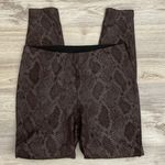 Inc international Concepts Brown Snakeskin Full Length Leggings Size 6 Photo 1