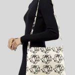 Freda Salvador Floral Canvas Tote Black Photo 0