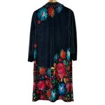 NWT Lily by Firmiana Gray Velvet Polka Dot Floral Long Coat Women's M Whimsy Size M Photo 2