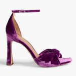 Sam Edelman Lucia Knotted Velvet Heeled Sandals Purple Size 7.5 Photo 2
