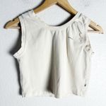 Madhappy  Ivory Sleeveless Crewneck Cropped Cotton Tank Top Size Medium Photo 0