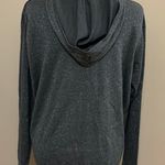 Susan Graver Gray Metallic Hoodie Sweater Jacket Photo 7