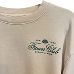 Sporty & Rich New York Fitness Club Crewneck Sweatshirt In Cream Size M Photo 2