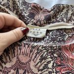 Womens Size XL Red Paisley Midi Dress Sleeveless High Neck Boho Chic Artsy Pink Photo 5