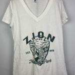 Royal Apparel White Zion National Park Short Sleeve V Photo 0