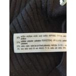 ZARA  Black Button Down Ribbed Wool Blend Knit Scoop Neck Top Women's Medium Photo 3