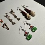 Christmas Holiday Pierced Earrings Lot Of 4 Photo 7