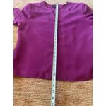 Shomi Vintage Silk Lined Short Sleeve Button Up Women’s Pink Jacket Size 14 Photo 3