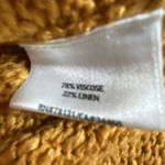 Eileen Fisher ‎ Italian Yarn V-Neck Sweater Small Petite Fall Yellow Linen Blend Photo 8