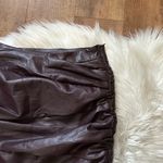 Lulus LULU’S Cool Factor Dark Plum Purple Ruched Vegan Leather Mini Skirt Photo 6