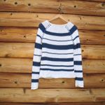 Paige Striped Cotton Sweater Pullover Photo 5