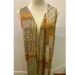 Cato  Patchwork Boho Geometric Longline Lightweight Vest, sz 22/24W Photo 0