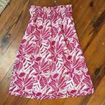 American Eagle  Pink white strapless mini dress cotton smocked size 2 Photo 3