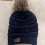 W&C Blue and Brown Knit Pom Photo 0
