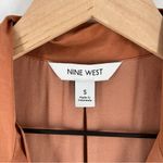 Nine West  Terracotta Lightweight Satin Button-Down Cap Sleeve Shirt NWT Size S Photo 1