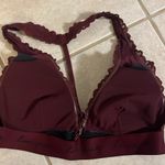 PINK - Victoria's Secret  Lace Bralette - Burgundy Maroon Photo 4