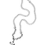 Cross Pendant Necklace for Men Women Streetwear Unisex Hip Hop Style Silver Photo 1