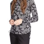 Michael Kors  womens Long Sleeve Tie Slimming Paisley Black Small Business Casual Photo 0