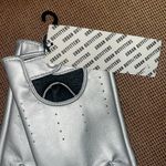 Urban Outfitters Silver  Faux Leather Moto Glove Sleek gloves Photo 6