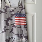 Camo Racerback Tank With American 🇺🇸 Gray Photo 1