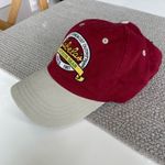 Cabela's Cabela’s Burgundy Red Khaki Tan Cotton Canvas Adjustable Back Baseball Hat Photo 2