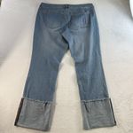 Venezia Plus 16 Wide Big Cuff Straight Leg Jeans Bling Y2K Vtg Grunge Streetwear Blue Photo 8