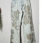 Free People NEW Tinsley Baggy Floral Printed Utility Jeans Daylight Combo Sz 25 Photo 11