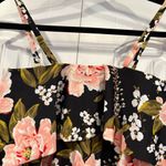 Kona Sol  Black And Pink Floral Swim‎ Top Size Small Photo 2