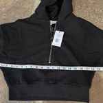 We Wore What  half zip hoodie fleece S black sweatshirt athleisure NWT Photo 5