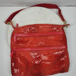 Bags by Pinky Red Patent leather Snakeskin Reptile Convertible Shoulder Bag Photo 0