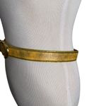Capezio  Crackled Leather Belt‎ Size M L metallic Gold Distressed Adjustable Photo 2