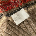 Sonoma Brown Striped Short Sleeve Knit Open Front Cowl Neck Cardigan Size XL Photo 8