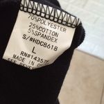 Hot & Delicious  black crop cropped top w/‎ racing stripes t shirt women's sz L Photo 3