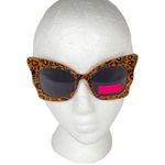 Betsey Johnson  Butterfly Betsey Animal Print Sunglasses, Brown, Black Photo 4